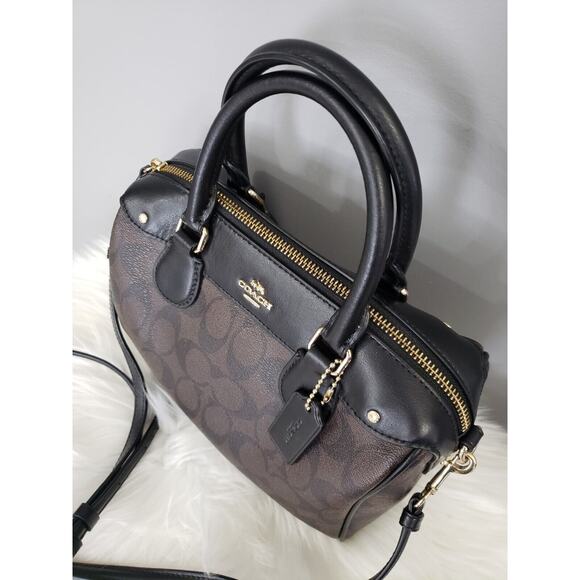 RARE Coach F32203 Mini Bennett Satchel Handbag In Signature Canvas Classic - Picture 3 of 9